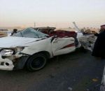 نجاة شاب بأعجوبة بعد أرتطامه بشاحنة بعرعر