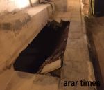 انهيار بركة لصرف الصحي بعرعر